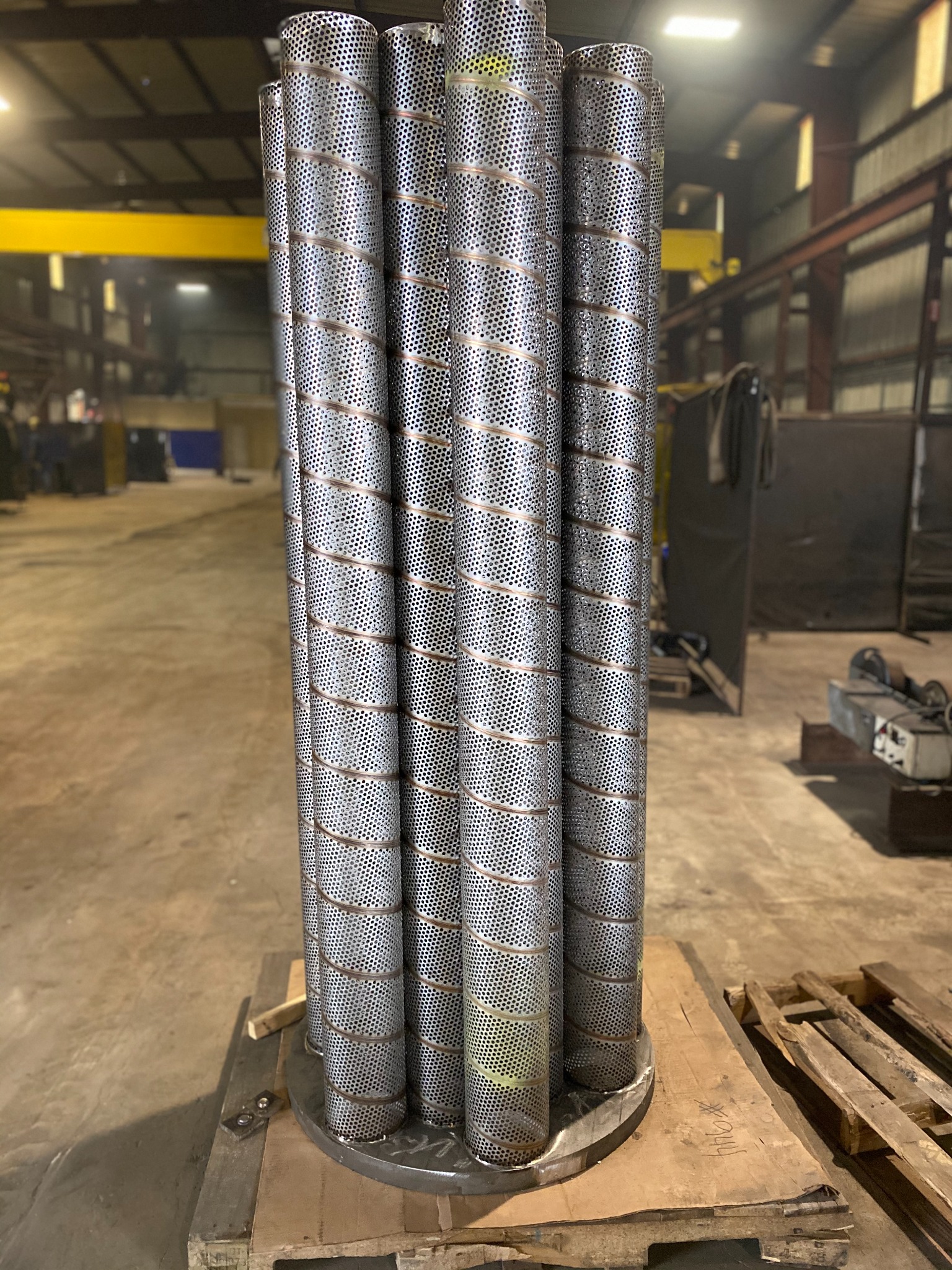 Custom perforated filter housing internals fabricated by HPD