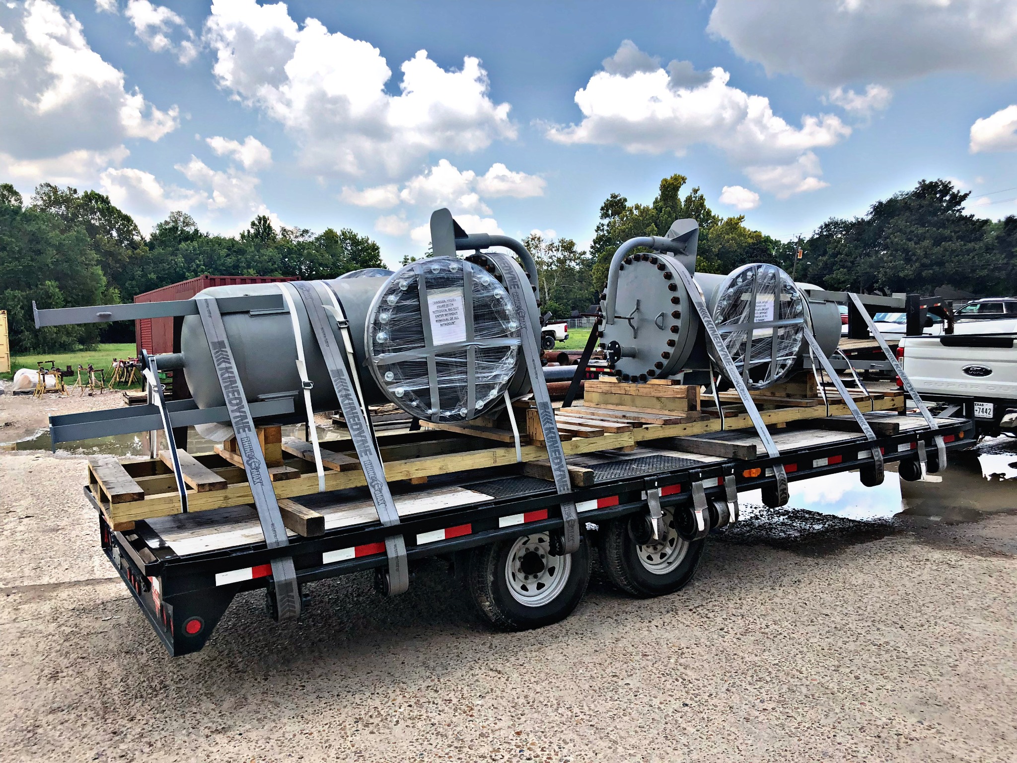 Custom strainers secured for shipment from HPD